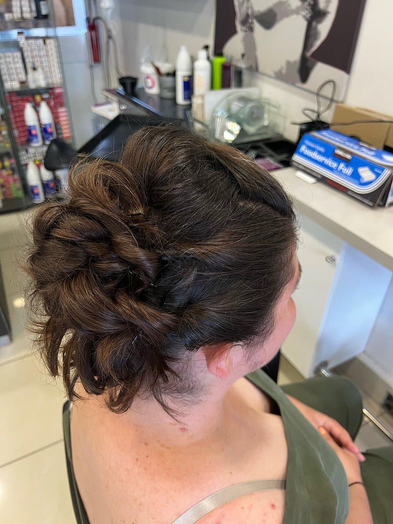 Textured occasion updo